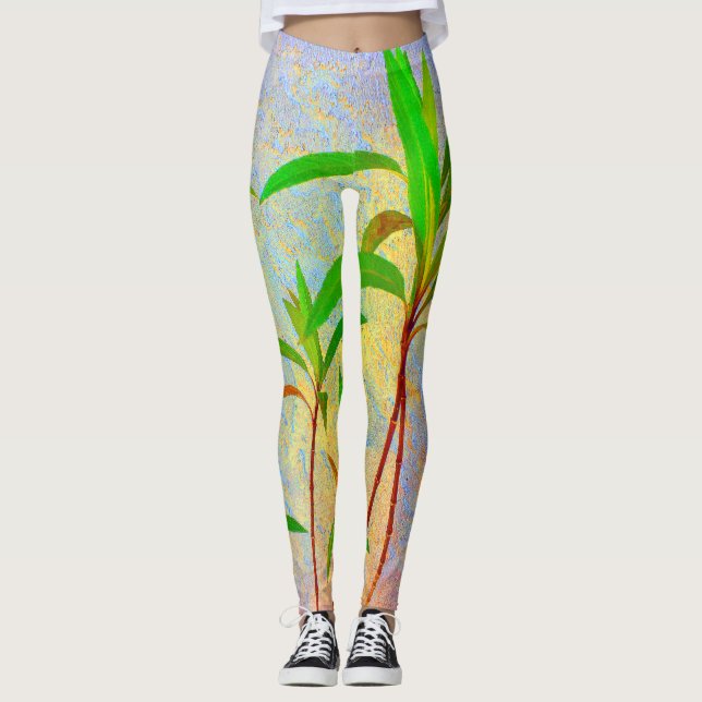 Tropisk Pastel Leggings (Framsida)