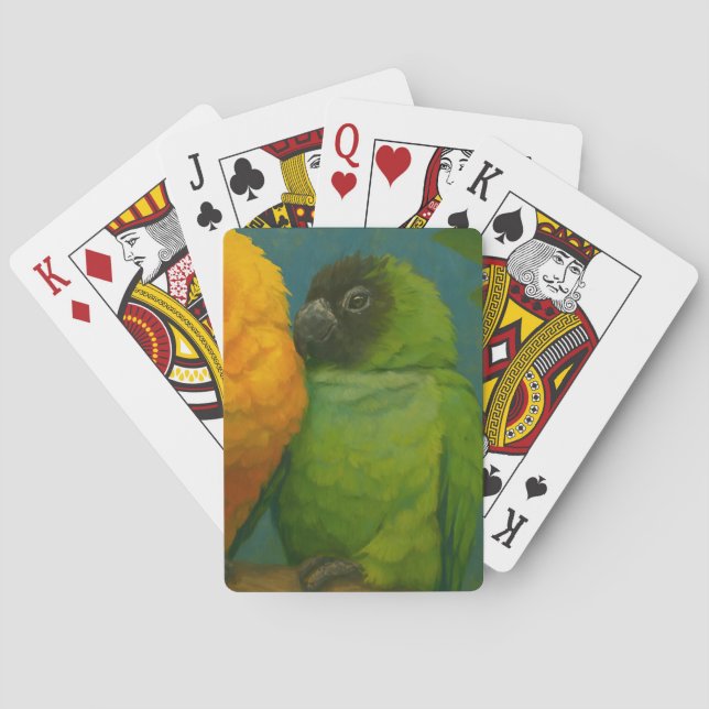 Tropisk påverkan - Parroter i Forest Light Casinokort (Baksidan)