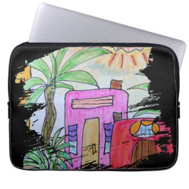 Tropisk Penseldrag Laptop Fodral