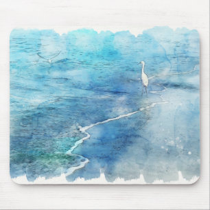 Tropisk persika i Teal Aqua Turquise Blue Musmatta