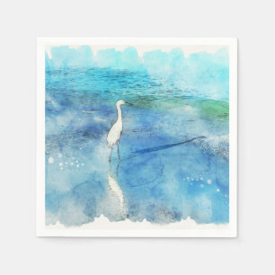 Tropisk persika i Teal Aqua Turquise Blue Pappersservett