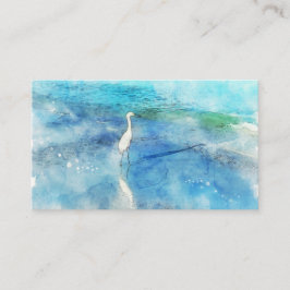 Tropisk persika i Teal Aqua Turquise Blue Visitkort