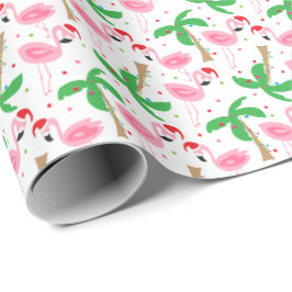Tropisk persikojul Flamingos Fåglar Presentpapper