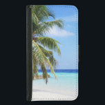 Tropisk persikoturkos Vatten vit Sand Plånboksfodral För Samsung Galaxy S5<br><div class="desc">Fin Tropical Beach med Turquise Vatten. Den vita sandstranden blå himmel i Paradise.</div>