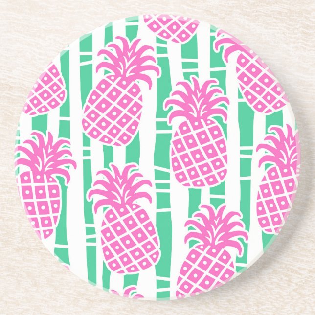 Tropisk Pineapple Bambu Underlägg (Framsidan)