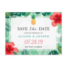 Tropisk Pineapple Hawaiian Hibiscus Spara Datum