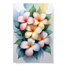 Tropisk Plumeria Vattenfärgsharmoni