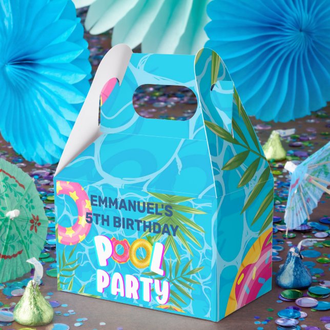 Tropisk Poolparty Födelsedag  Presentaskar (Part)