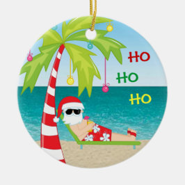 Tropisk prydnad för jul för strandSanta palmträd Julgransprydnad Keramik