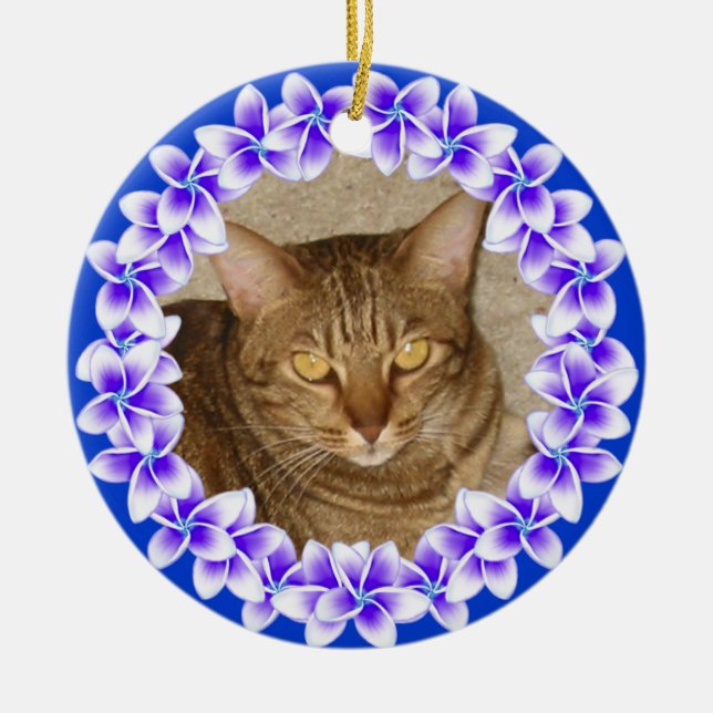 Tropisk prydnad för PlumeriaLeifoto Julgransprydnad Keramik (Framsidan)