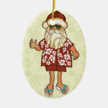 Tropisk prydnad för strandSanta jul