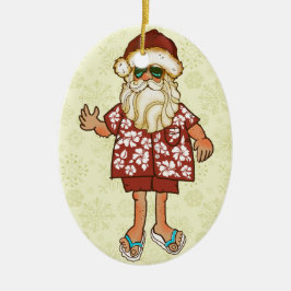 Tropisk prydnad för strandSanta jul Julgransprydnad Keramik