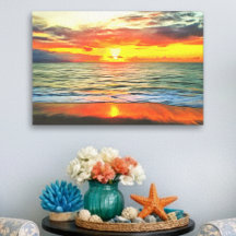 Tropisk Puerto Vallarta Sunset Beach 1738 konst