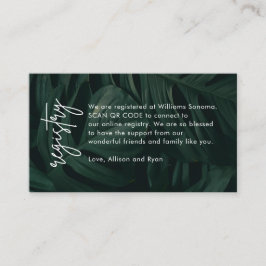 Tropisk QR-kod Destination Bröllopspresentregistre Tilläggskort