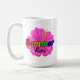 Tropisk Regnbåge Sommar Vibes HBTQ Stolthet Blom Kaffemugg