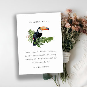 Tropisk regnskog Toucan Bröllop Wishing well Tilläggskort