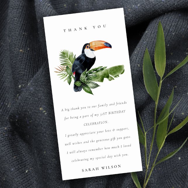 Tropisk regnskog (Toucan Fauna) oavsett ålder Tack Kort (Skapare uppladdad)