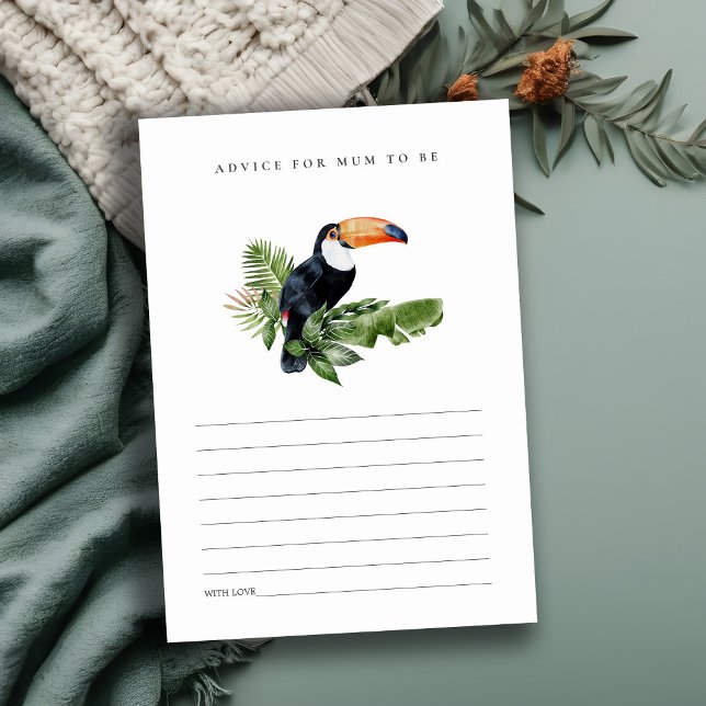 Tropisk regnskog Toucan lövverk Bebis shower Tilläggskort (Skapare uppladdad)