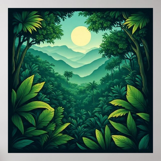 Tropisk regnskogskrona 🌿 poster (Framsidan)