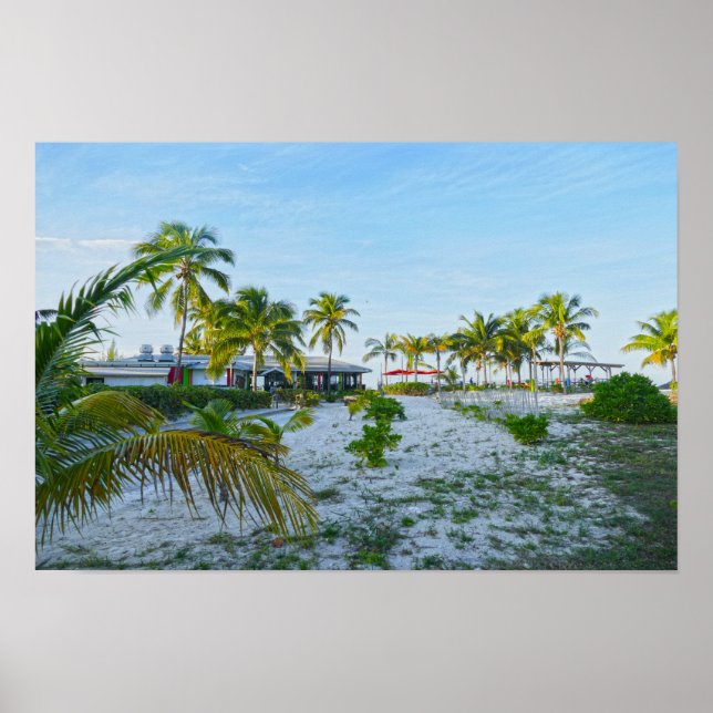 Tropisk restaurang på Bahamas Poster (Framsidan)