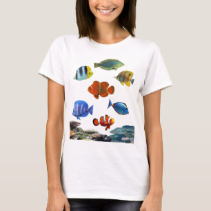 Tropisk rev med fisken tee