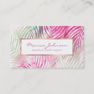 Tropisk rodna blommigt för vattenfärg för visitkort