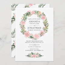 Tropisk Rosa Blommigt Bröllop