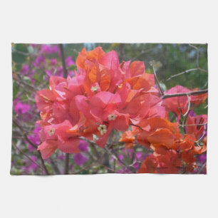 Tropisk Rosa Blommigten Bougainvillea Island Kökshandduk