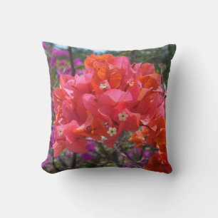 Tropisk Rosa Blommigten Bougainvillea Island Kudde