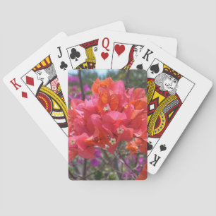 Tropisk Rosa Bougainvillea Ö Floral Casinokort