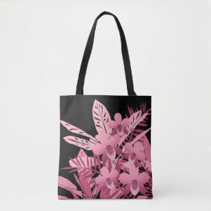 Tropisk rosa bouquet tygkasse