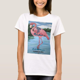 Tropisk Rosa Flamingo 50:e födelsedagen T Shirt