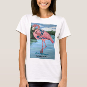 Tropisk Rosa Flamingo 50:e födelsedagen T Shirt