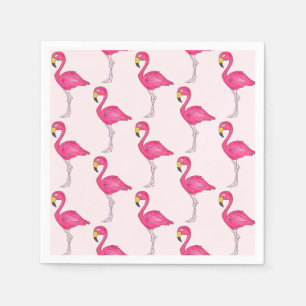 Tropisk Rosa Flamingo Bird Napkins Pappersservett