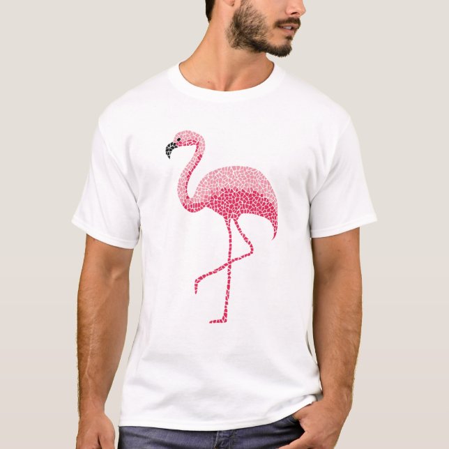 Tropisk Rosa Flamingo Bird T Shirt (Framsida)