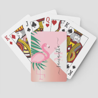 Tropisk Rosa Flamingo Casinokort