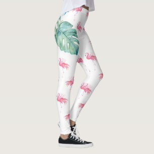 Tropisk Rosa Flamingo Clothing Leggings