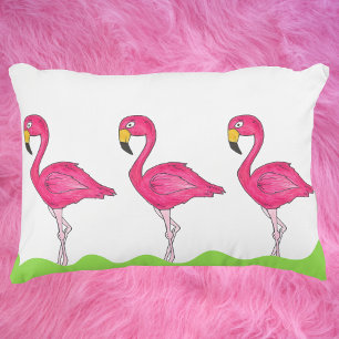 Tropisk Rosa Flamingo Flamingos Bird Pillow Prydnadskudde
