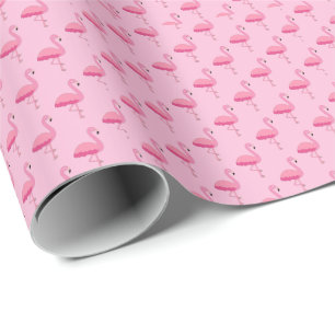 Tropisk Rosa Flamingo Gift Wrapping Papper Presentpapper