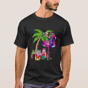 Tropisk Rosa Flamingo-jul i juli SommarPa T Shirt