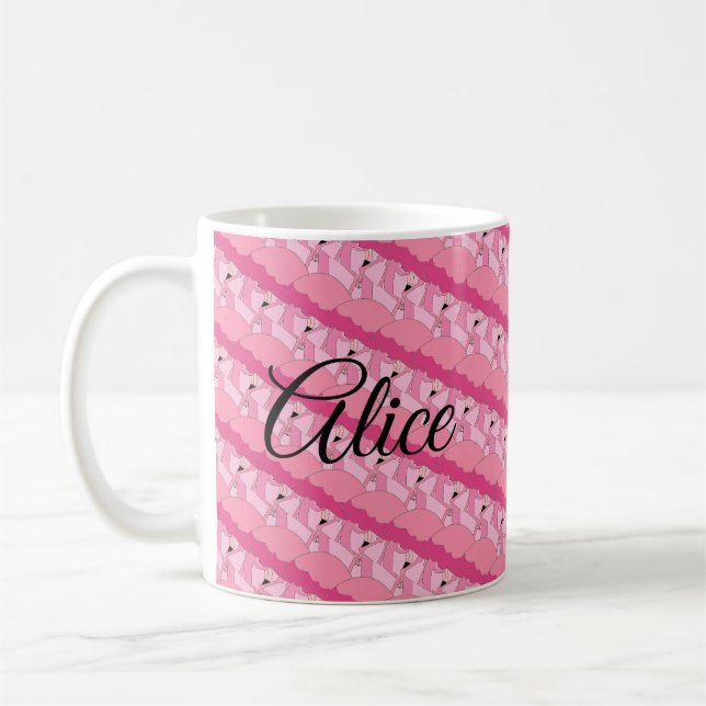 Tropisk Rosa Flamingo Kaffemug Kaffemugg (Vänster)