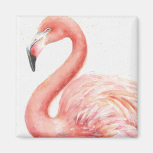 Tropisk   rosa Flamingo Magnet