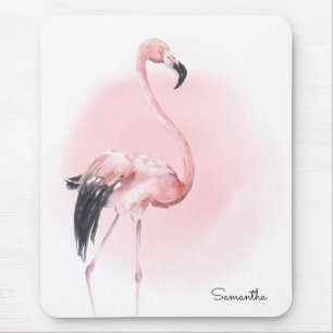 Tropisk Rosa Flamingo med Namn Musmatta