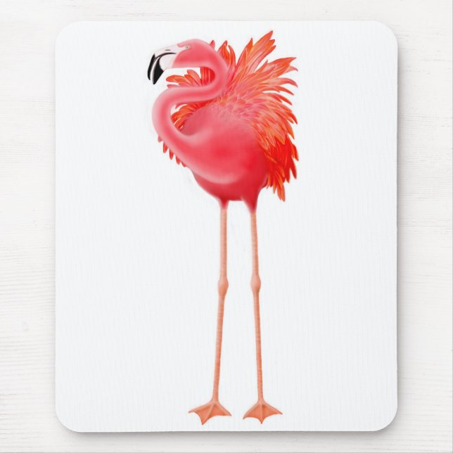 Tropisk rosa Flamingo Mousepad Musmatta (Framsidan)