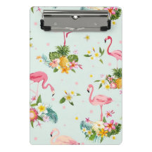 Tropisk Rosa Flamingo och Blommönster Skola