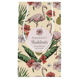 Tropisk Rosa Flamingo och Hibiscus Bachelorette