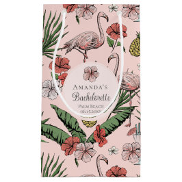 Tropisk Rosa Flamingo och Hibiscus Bachelorette