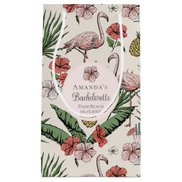 Tropisk Rosa Flamingo och Hibiscus Bachelorette