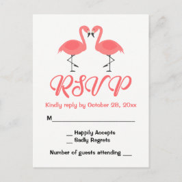 Tropisk Rosa Flamingo OSA Bröllop Luau, sommartid Inbjudan Vykort