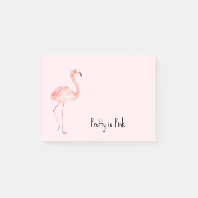 Tropisk Rosa Flamingo Post-it Block (Framsida)